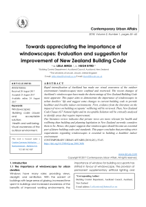 Towards appreciating the importance of windowscapes: Evaluation and suggestion for improvement of New Zealand Building Code 