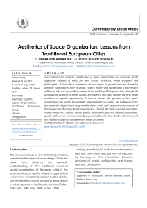 Aesthetics of Space Organization: Lessons from Traditional European Cities *