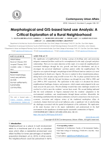 Morphological and GIS-based land use Analysis: A Critical Exploration of a Rural Neighborhood 