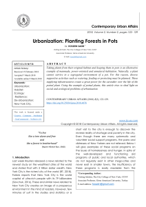Urbanization: Planting Forests in Pots 