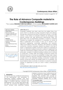 The Role of Advance Composite material In Contemporary Buildings 