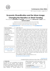 Economic Diversification and the Urban Image; Changing the Narrative on Street Vending 