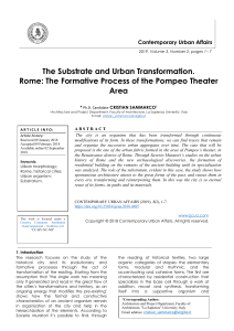 The Substrate and Urban Transformation. Rome: The Formative Process of the Pompeo Theater Area