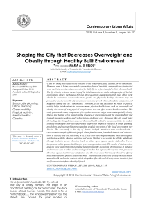 Shaping the City that Decreases Overweight and Obesity through Healthy Built Environment 