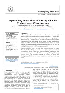 Representing Iranian-Islamic Identity in Iranian Contemporary Cities Structure 