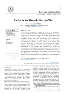 The Impact of Globalization on Cities 