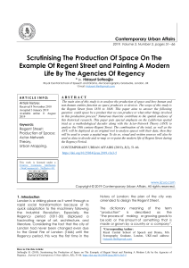 Scrutinising The Production Of Space On The Example Of Regent Street and Painting A Modern Life By The Agencies Of Regency  