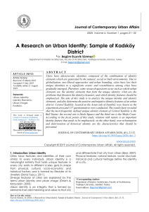 A Research on Urban Identity: Sample of Kadıköy District