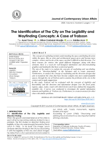 The Identification of The City on The Legibility and Wayfinding Concepts: A Case of Trabzon 