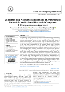 Understanding Aesthetic Experiences of Architectural Students in Vertical and Horizontal Campuses:  A Comprehensive Approach