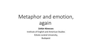 metaphor and emotion