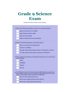 Grade 9 Science Exam1 - Chemistry