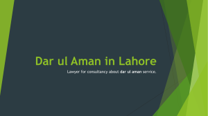 Know About Dar ul Aman in Lahore Pakistan With Best Female Lawyer