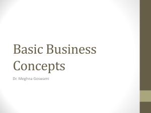 Basic business concepts