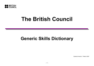 British Council Generic Skills