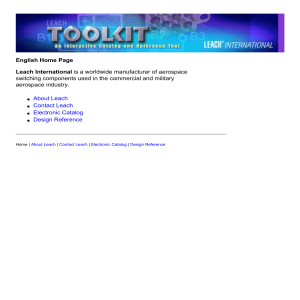Leach Toolkit - An Interactive Catalog and Reference Tool