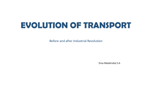 EVOLUTION OF TRANSPORT
