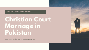 Bestr Lawyer For Christian Marriage Procedure in Pakistan