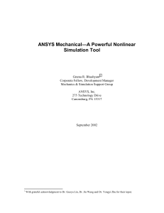 ANSYS nonlinear