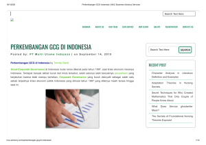 Perkembangan GCG Indonesia   MUC Business Advisory Services
