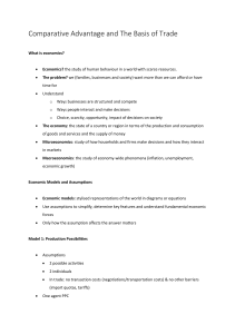 Comparative Advantage & Trade: Economics Lecture Notes