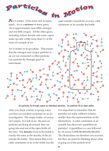 energy in particles in motion