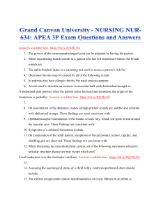 Grand Canyon University - NURSING NUR-634: APEA 3P Exam Questions and Answers. 100% Correct.