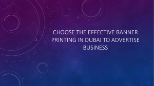 Choose The Effective Banner Printing In Dubai To Advertise Business