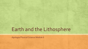 The Earth and the Lithosphere