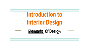 Intro Interior DesignELEMENTS