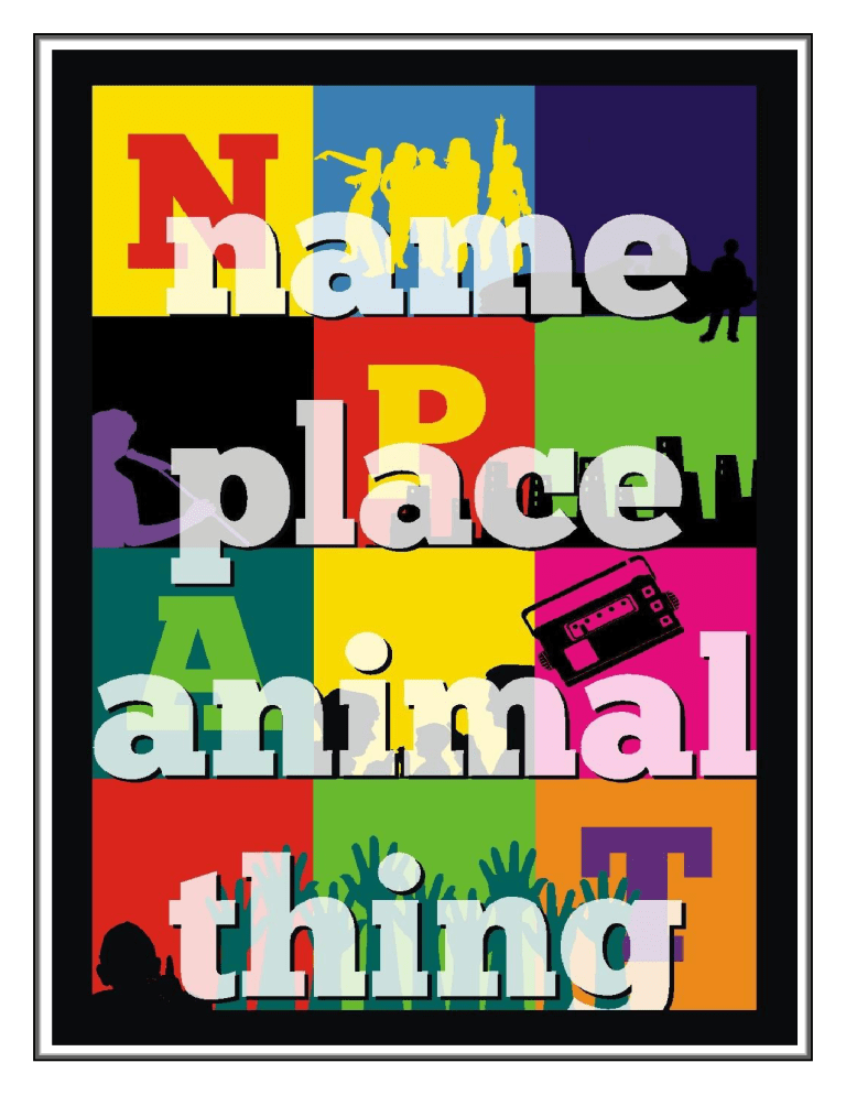 NAME PLACE ANIMAL THING