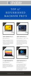 Top 13  refurbished Macbook Pro's