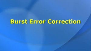Burst Error Correction