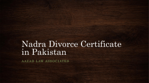 Get Know Procedure of Nadra Divorce Certificate in Pakistan