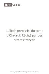 Bulletin paroissial du camp d'Ohrdruf-14 ноября 1915