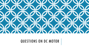 Questions on DC Motor