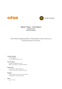 Master Thesis - Partial Shade-Mitigating Effects of Ideal Bypass Diode Insertion in Residential-Scale PV Systems