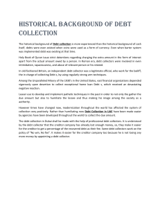 1. History of Debt collection