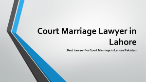 Get Best Court Marriage Lawyer in Lahore To Know About Court Marriage