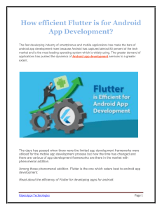 How efficient Flutter is for Android App Development