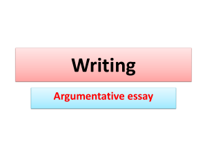 writing argumentative essay