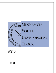 Minnesota Youth Development Clock: A Policy & Theory Model