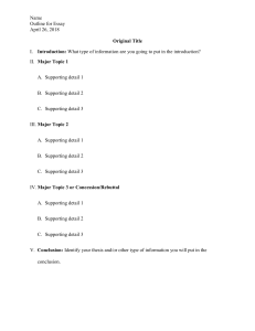 Essay Outline Template