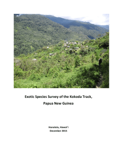 Exotic Species Survey of the Kokoda Track, Papua New Guinea