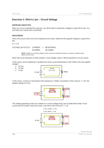 Ohm’s Law – Circuit Voltage