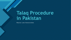Get Know About Simple Way For Procedure of Talaq in Pakistan