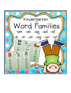 1. Word Families Activities [BEST]