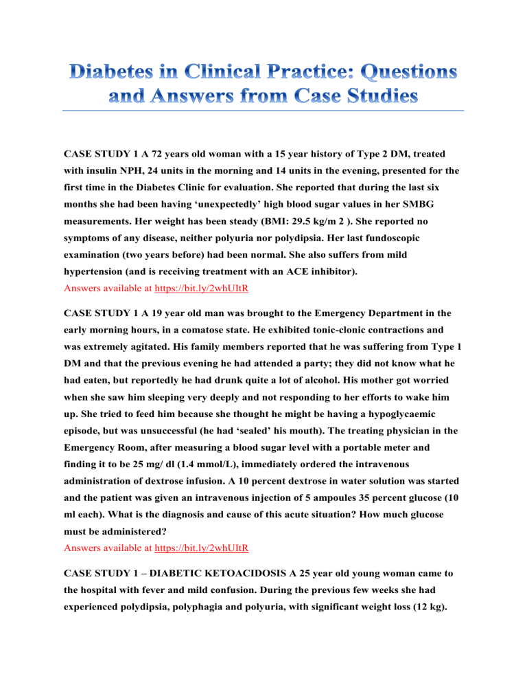 diabetes case study with answers