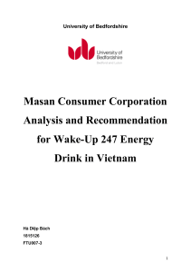 Masan Consumer Corporation Analysis and Recommendation for Wake-Up 247 Energy Drink in Vietnam