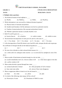 X- Chemistry-Ch-1Chemical reaction &equations